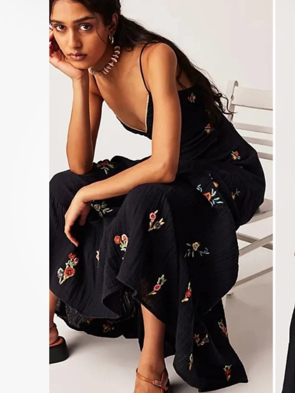Free People Hibiscus Tiered Maxi Dress Sz